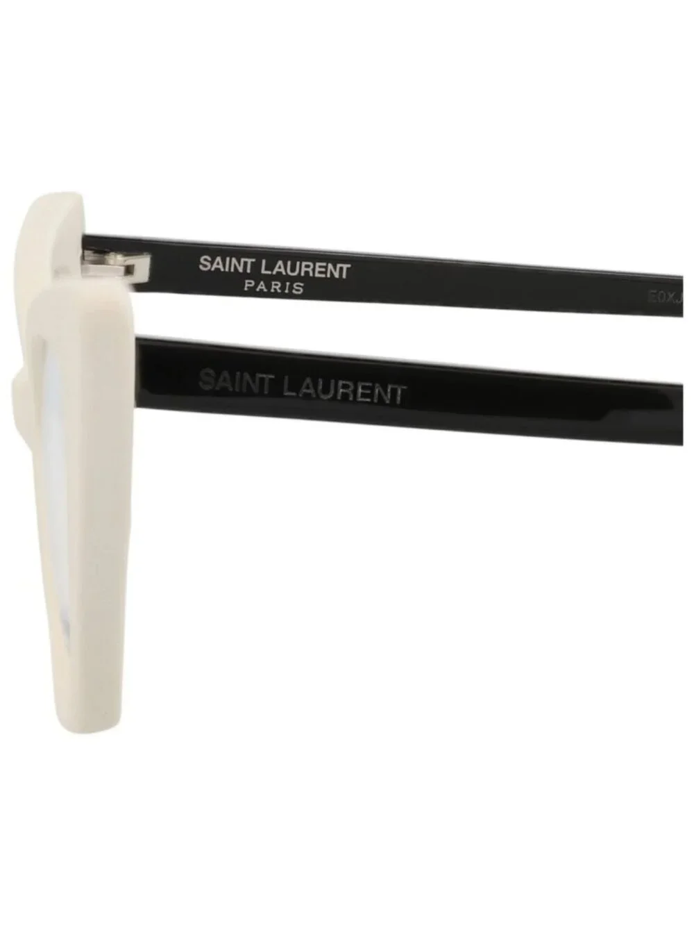 New Saint Laurent Women's Eyeglasses Cat Eye Acetate Frame Ivory Black